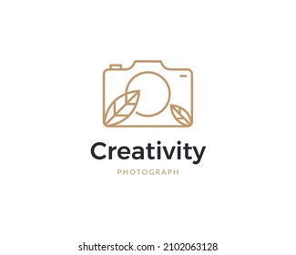Camera photography logo template. Professional photography studio logo design