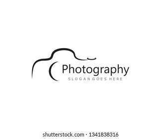 Camera Photography logo template vector icon illustration design 
