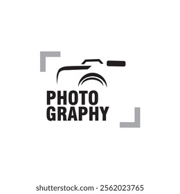 camera photography logo vector graphic template