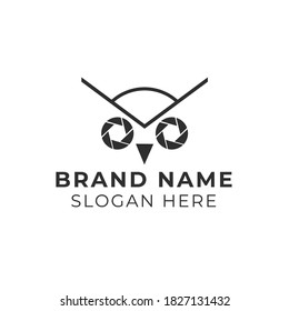 Plantilla de Ilustración de vectores con logotipo fotográfico de cámara