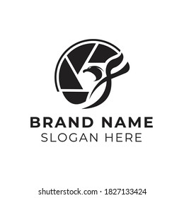 Plantilla de Ilustración de vectores con logotipo fotográfico de cámara