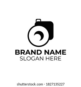 Plantilla de Ilustración de vectores con logotipo fotográfico de cámara