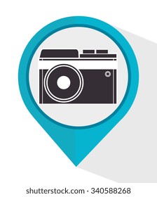 Camera and photography media graphic design, vector illustration eps10