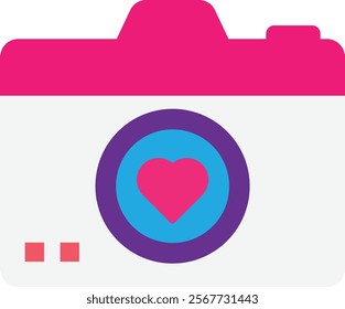 Camera Photography Photo Icon Vector Flat Illustration