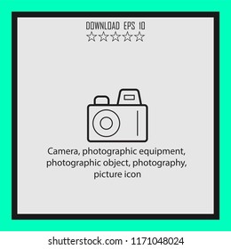 Camera, photography, picture icon  vector icon