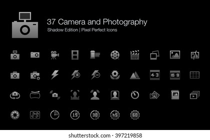 Camera and Photography Pixel Perfect Icons Shadow Edition