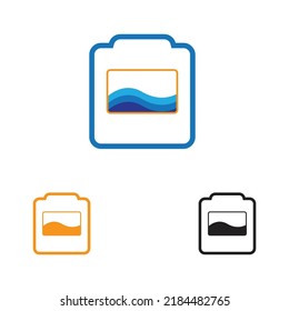camera photography set  logo icon vector design template
