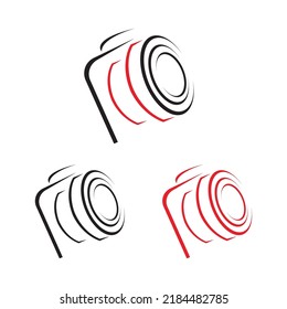 plantilla de diseño de vectores de iconos de conjunto de fotografía de cámara