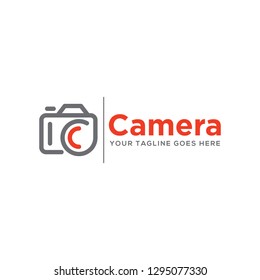 camera photography shutter logo icon vector template