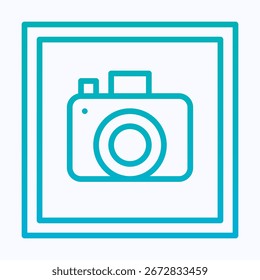 Kamera, Fotografie-Zeichen, Vektorsymbol, Symbol für den linearen Farbverlauf,