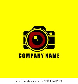 camera photography simple logo or icon vector design template. silhouette of photography. business identity. brand symbol. logotype letter D