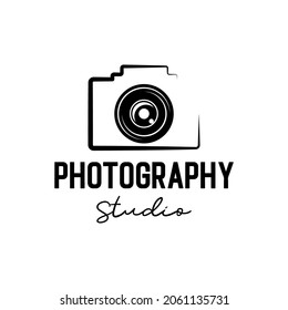 camera photography studio logo concept icon vector template