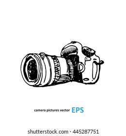 Camera photography studio vector illustration.