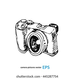 Camera photography studio vector illustration.