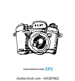 Camera photography studio vector illustration.