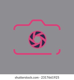 Camera Photography Symbol Logo Layout Delineation Plan. V2.