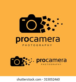 Plantilla de logotipo de cámara, vectores de fotografía