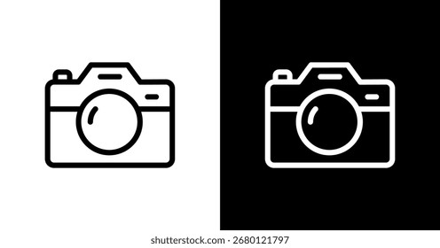 Fotografía de la cámara Blanco Icon Set Design