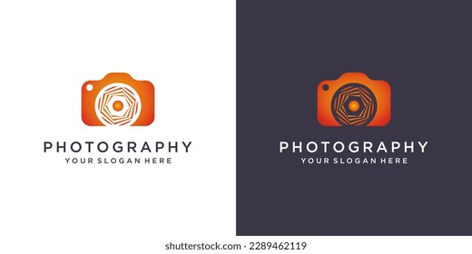 camera photograpy logo design concept