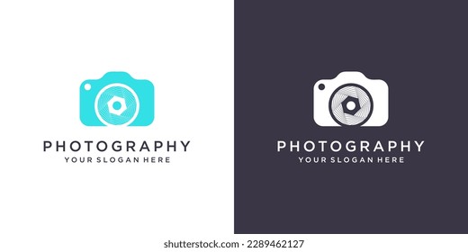 camera photograpy logo design concept