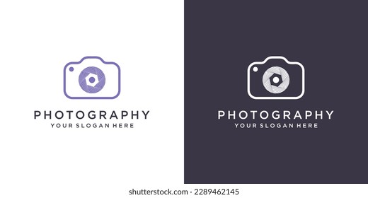 camera photograpy logo design concept