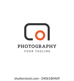 camera photograpy logo design concept with vector