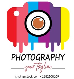 PLANTILLA DE DISEÑO DE LOGOTIPO DE FOTOGRAFÍA DE CÁMARA