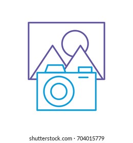 camera with picture file isolated icon