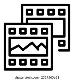 Camera picture icon outline vector. Photo studio. Light shoot
