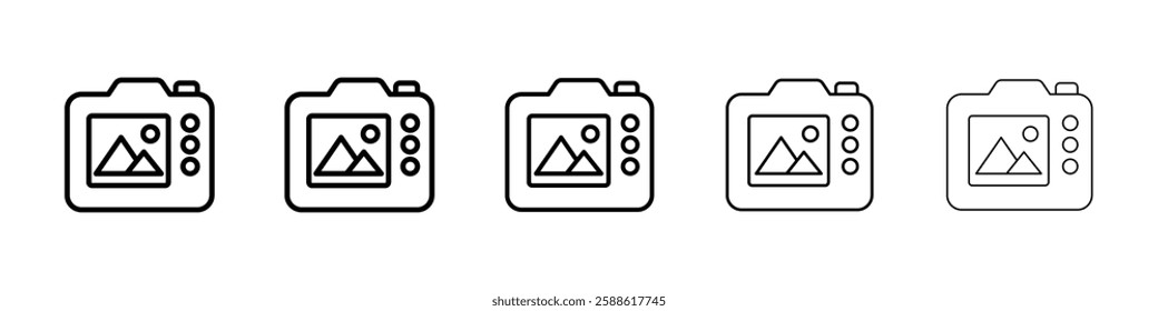 Camera picture icon Vector logo sign