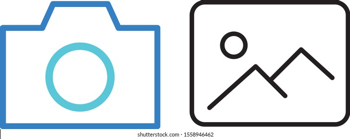 Camera picture vector icon illustration