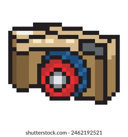 Camera in pixel art style