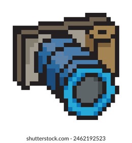 Camera in pixel art style