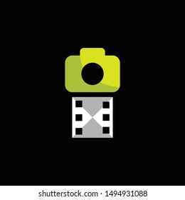 Camera Pixel Cinema Movie Icon Modern Logo