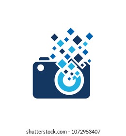 Camera Pixel logo Icon Design