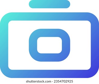 Camera pixel perfect gradient linear ui icon. Making photo. Technology. Messenger feature. Line color user interface symbol. Modern style pictogram. Vector isolated outline illustration