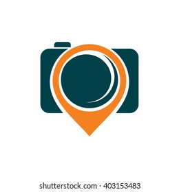Camera Place Map Pin Symbol