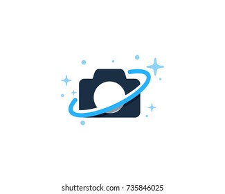 Camera Planet Icon Logo Design Element