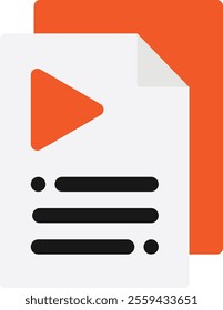 Camera Play Communication Icon Vector Flat Illustration