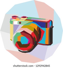 camera polygonal illustration design