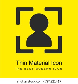 Camera portrait mode bright yellow material minimal icon or logo design