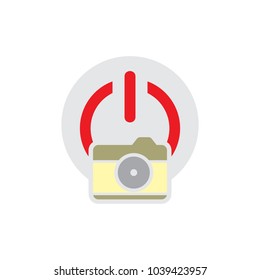 Camera Power Logo icon Design