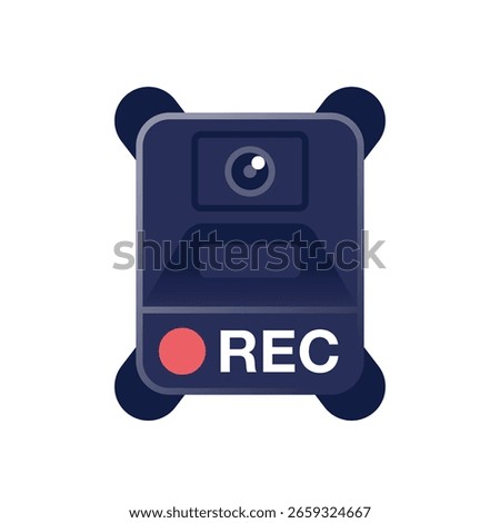 Camera for preserving evidence during questioning and patrolling.Police Body Camera Icon.