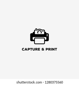 Camera and printer logo template