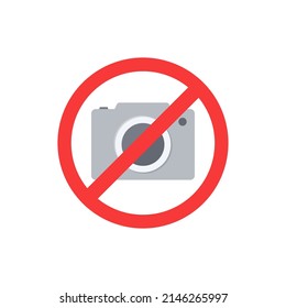 Camera prohibited. No photo available. Vector illustration