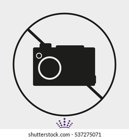 Camera, prohibition, icon, vector illustration EPS 10