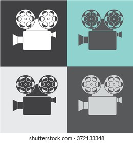 camera. projector. vector icon.