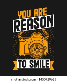 camera quote t shirt design. vintage style art t shirt design