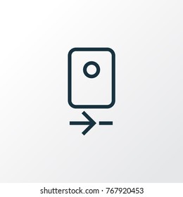 Camera rear icon line symbol. Premium quality isolated smartphone element in trendy style.