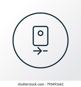 Camera rear icon line symbol. Premium quality isolated smartphone element in trendy style.